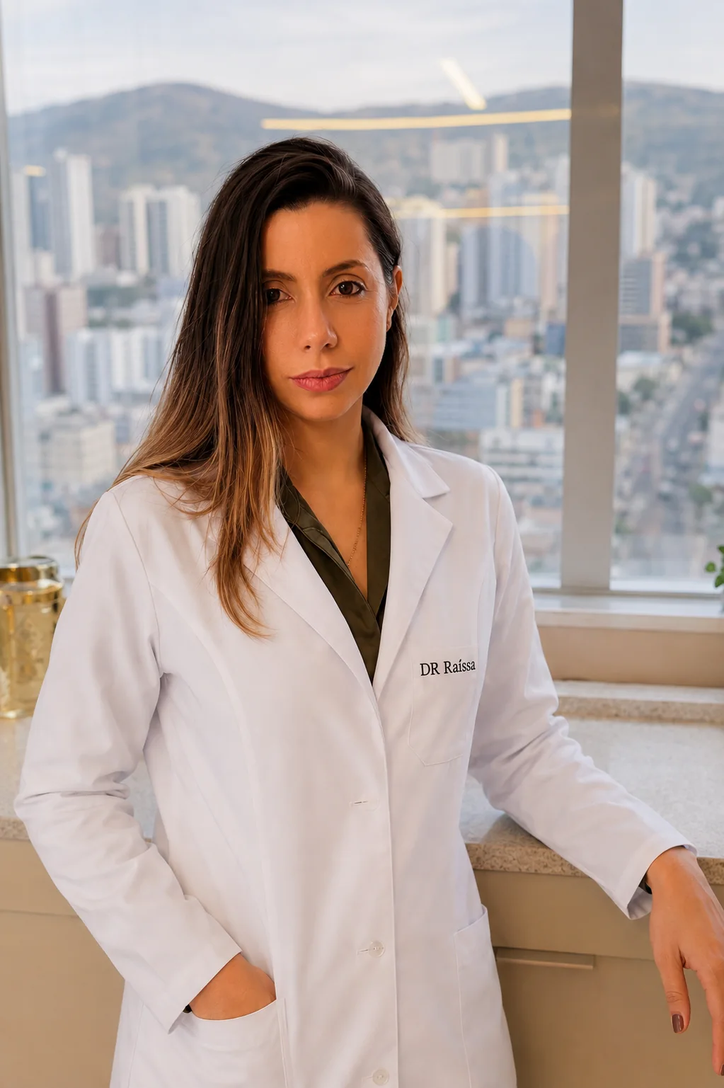 Profissional médica da MS Clinical em ambiente de atendimento
